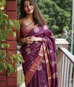 Royal Wine Jacquard Saree
