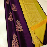 Purple Jacquard Saree – Royal Woven Saree for Weddings & Festive Celebrations