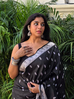 Classic Black Jacquard Saree