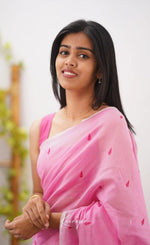 Light Pink Jacquard Saree