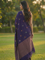 Purple Jacquard Saree