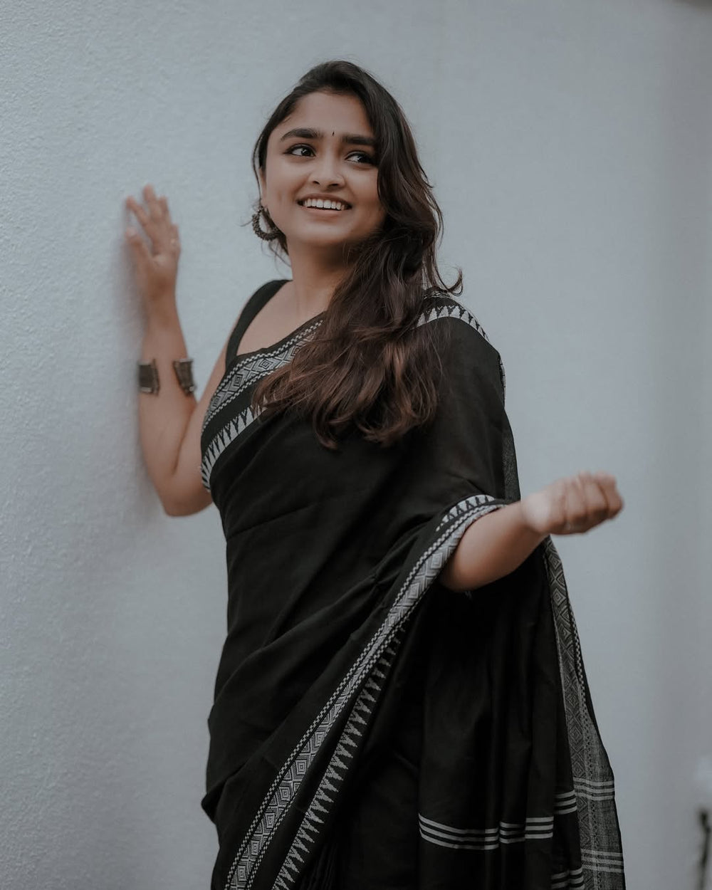 Classic Black Jacquard Saree