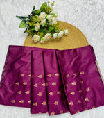 Elegant Wine Jacquard Saree