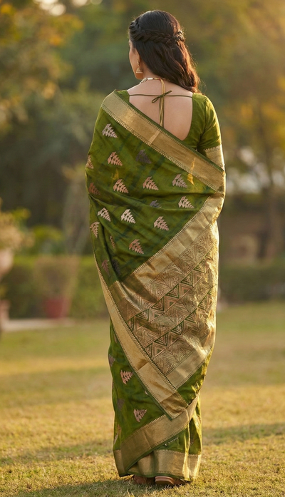 Mahendi Jacquard Saree