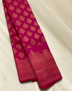 Cerise Pink Jacquard Saree