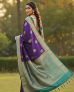 Royal Purple Jacquard Saree