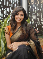 Black Jacquard Saree