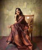 Luxurious Coffee Jacquard Saree