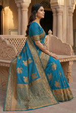 Refreshing Firoji Jacquard Silk Saree with Elegant Woven Motifs | Festive & Occasion Wear
