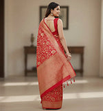 Royal Red Jacquard Saree