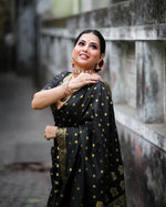 Premium Black Jacquard Saree