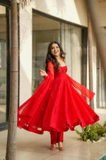 Ruby Royale Thread Work Kurta Set