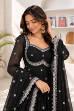 Neha Elegant Black Festival Anarkali Suit Set