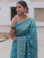 Elegant Sky Blue Jacquard Saree