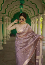 Light Purple Jacquard Saree