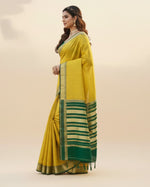 Elegant Yellow Jacquard Saree for Festive & Wedding Wear