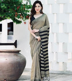 Elegant Mehendi Olive Jacquard Saree
