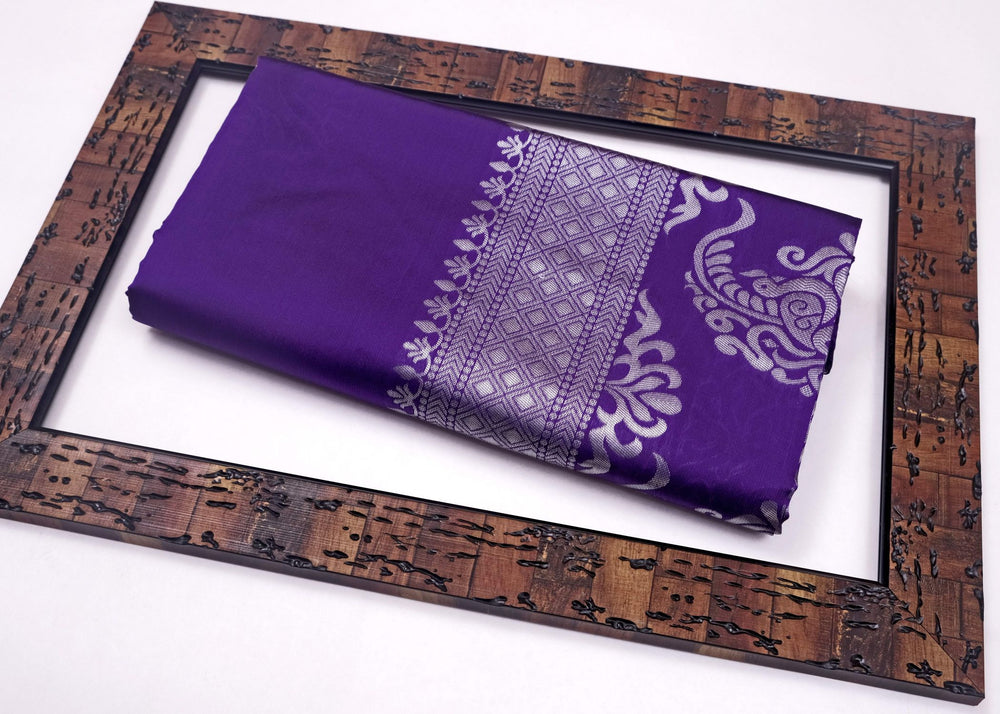 Elegant Purple Jacquard Saree