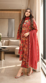 SOMIYA Women’s Pure Cotton Printed Suit Set with Dupatta