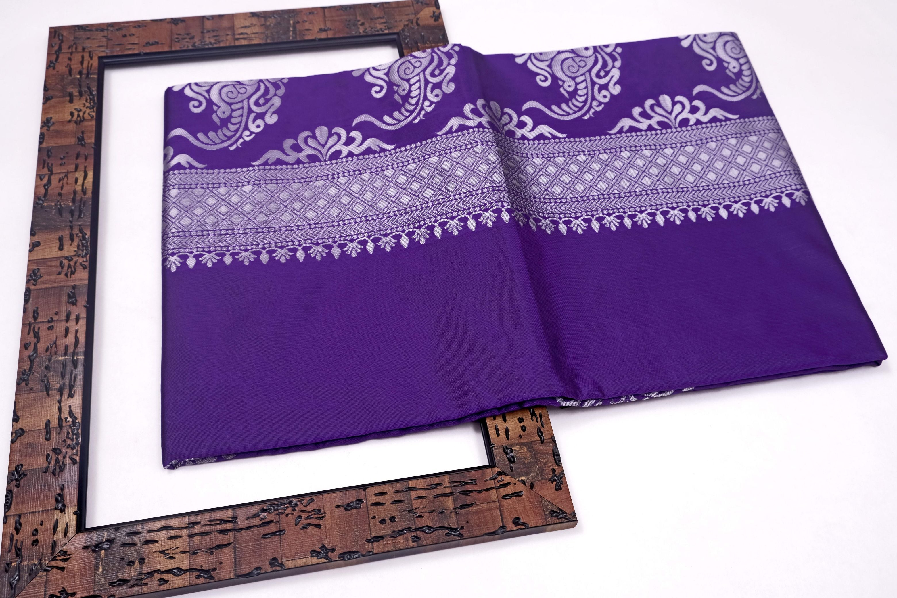 Elegant Purple Jacquard Saree