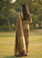 Premium Coffee Brown Jacquard Saree