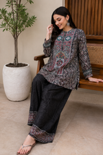 Women's Pure Natural Crape Printed Co-Ord Set