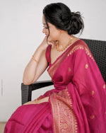 Majestic Maroon Jacquard Saree