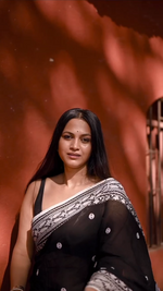 Luxurious Black Jacquard Saree