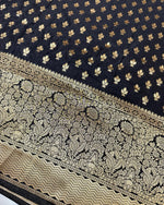 Elegant Black Jacquard Saree