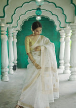White Jacquard Saree