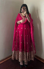 Ruby Elegant Fandy Silk Anarkali Suit Set