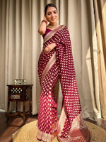 Royal Maroon Jacquard Saree