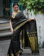 Premium Black Jacquard Saree