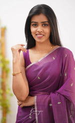 Wine Pista Jacquard Saree 