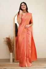 Graceful Pink Jacquard Saree