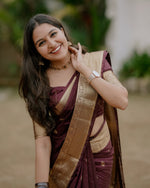 Maroon Jacquard Saree