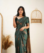Elegant Green Jacquard Saree