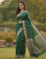 Green Jacquard Saree