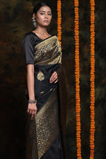Classic Black Jacquard Saree 
