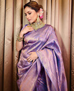 Luxurious Purple Jacquard Saree 