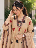 Pure Cotton Kalamkari A-Line Suit with Dupatta