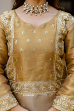 Golden Banarasi Embroidered Palazzo Set