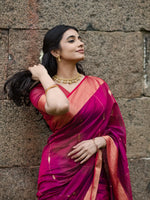 Dark Pink Jacquard Saree