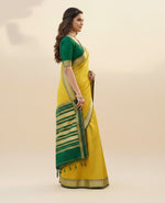 Elegant Yellow Jacquard Saree for Festive & Wedding Wear