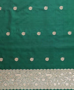 Bottle Green Jacquard Saree