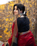 Red Jacquard Saree