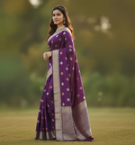 Wine Jacquard Saree