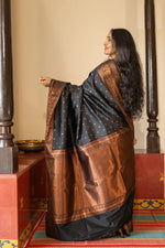 Classic Black Jacquard Saree