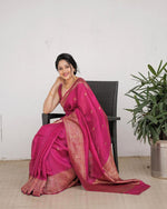 Majestic Maroon Jacquard Saree