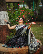 Opulent Black Jacquard Saree
